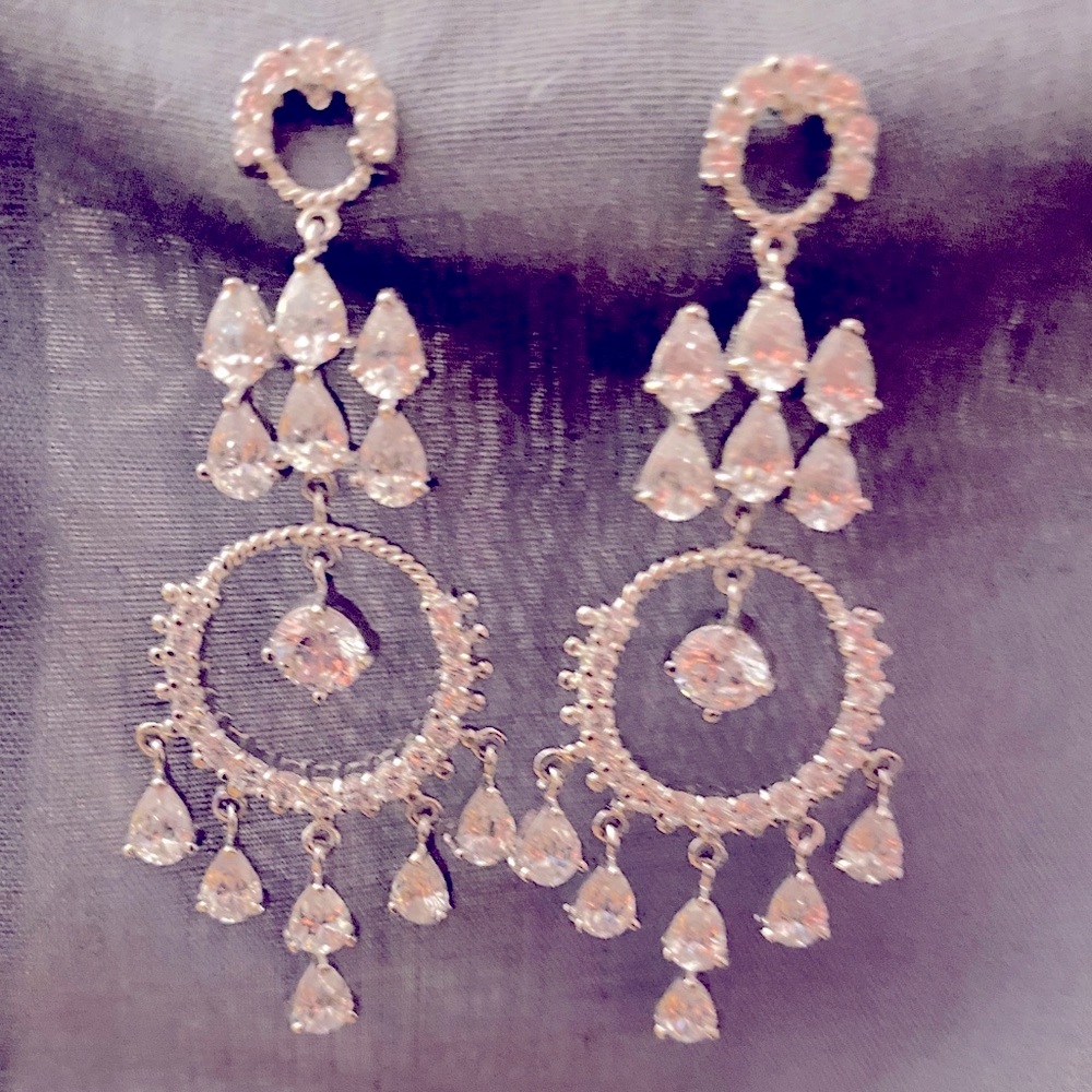 CHANDELIER STYLE DIAMOND EARRINGS